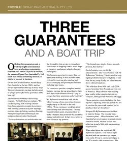 Three guarantees and a boat trip