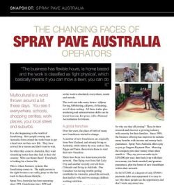 Changing faces of Spray Pave operators